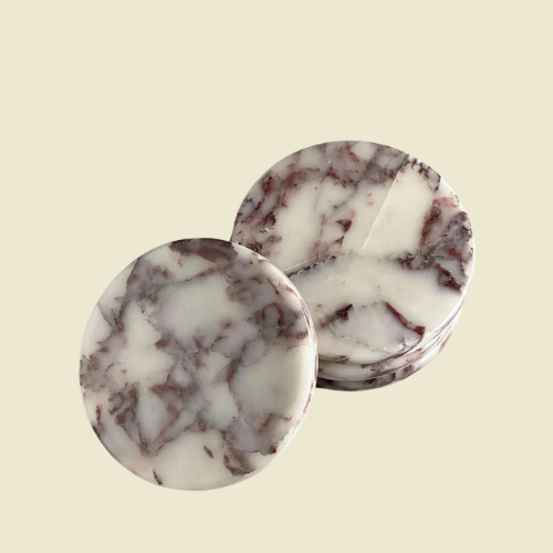 Calcutta Violet Marble Coaster (Set of 4)