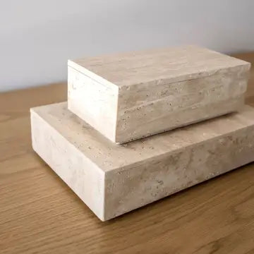 Strata Travertine Storage Box