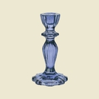 Glass Candle Holders - Navy (Set of 2)