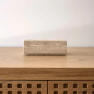 Strata Travertine Storage Box