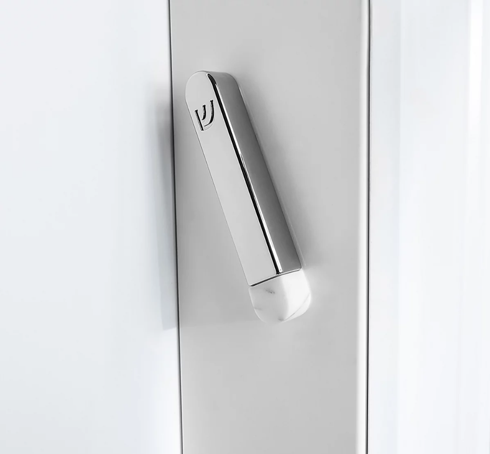 Coluna Mezuzah Marble & Silver