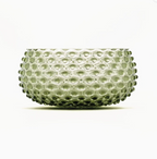 Hobnail Glass Bowl | Moss Green | Decorative Dish