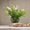 Hobnail Vase Barrel Moss Green