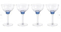 Cambrai Martini / Cocktail Optic Glasses, Set of 4 - Sapphire Blue Brand: Zodax