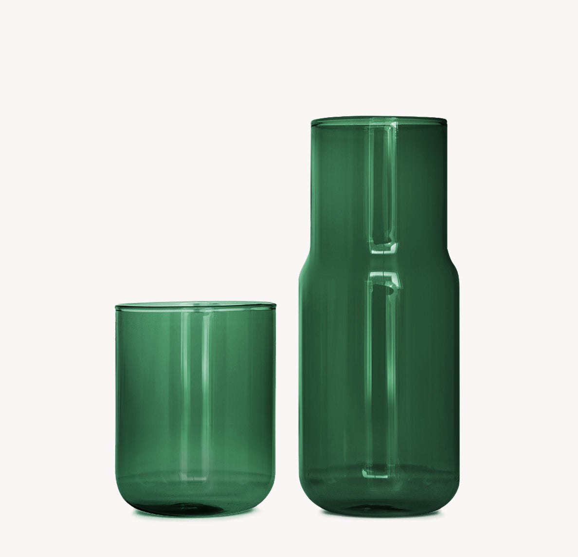 Tinted Glass Carafe Forest